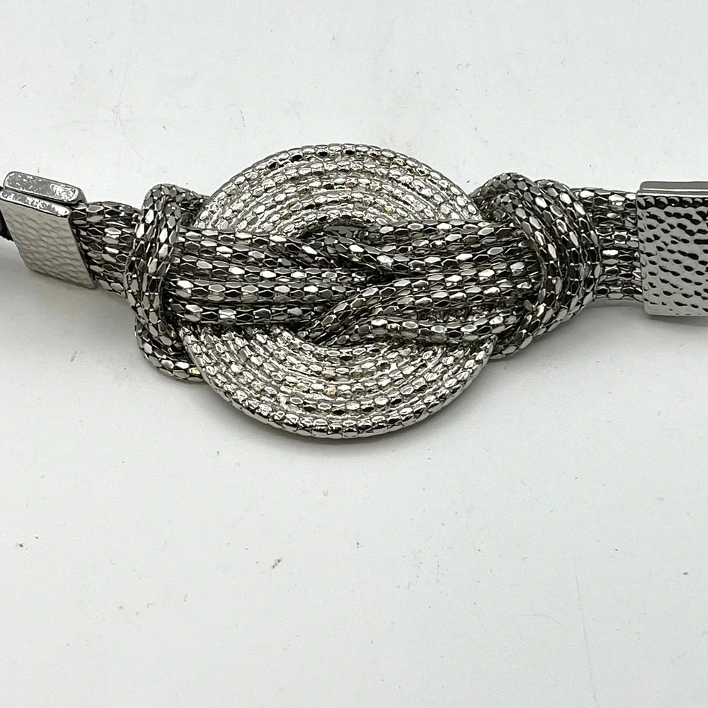 Silver Chain Knot Womens Fashion Belt‎ Lake Shore Drive Snakeskin Accessories